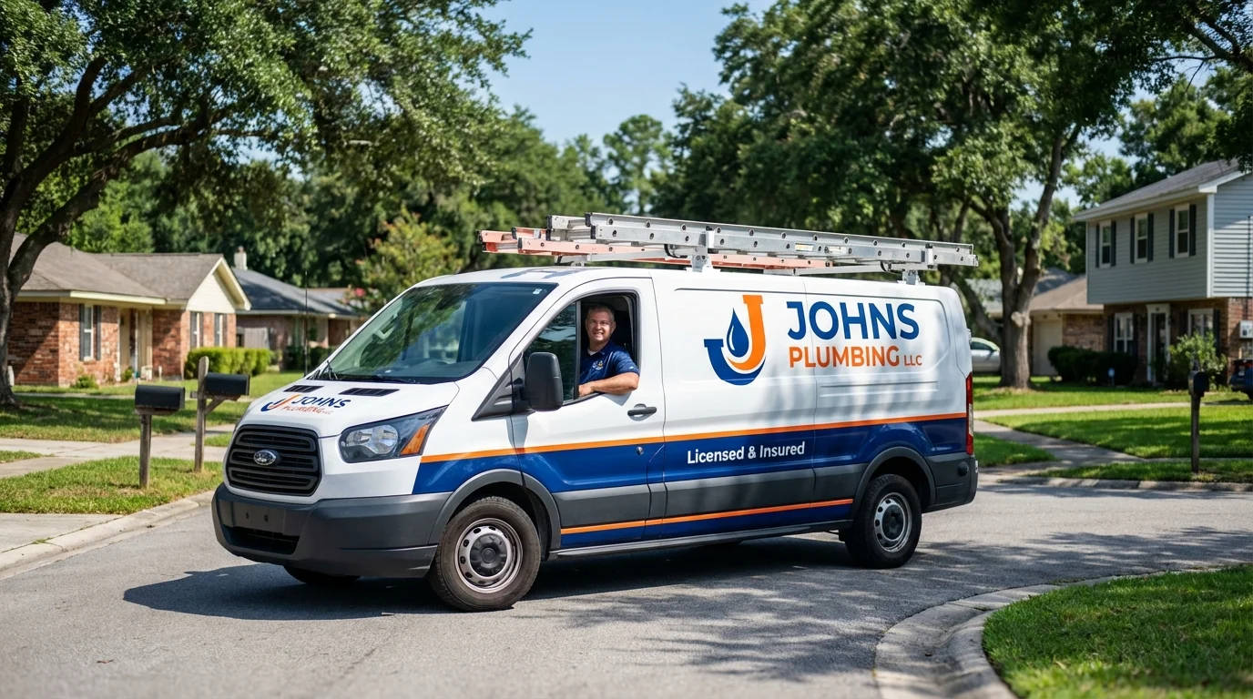 Johns Plumbing LLC service van in Loganville, GA