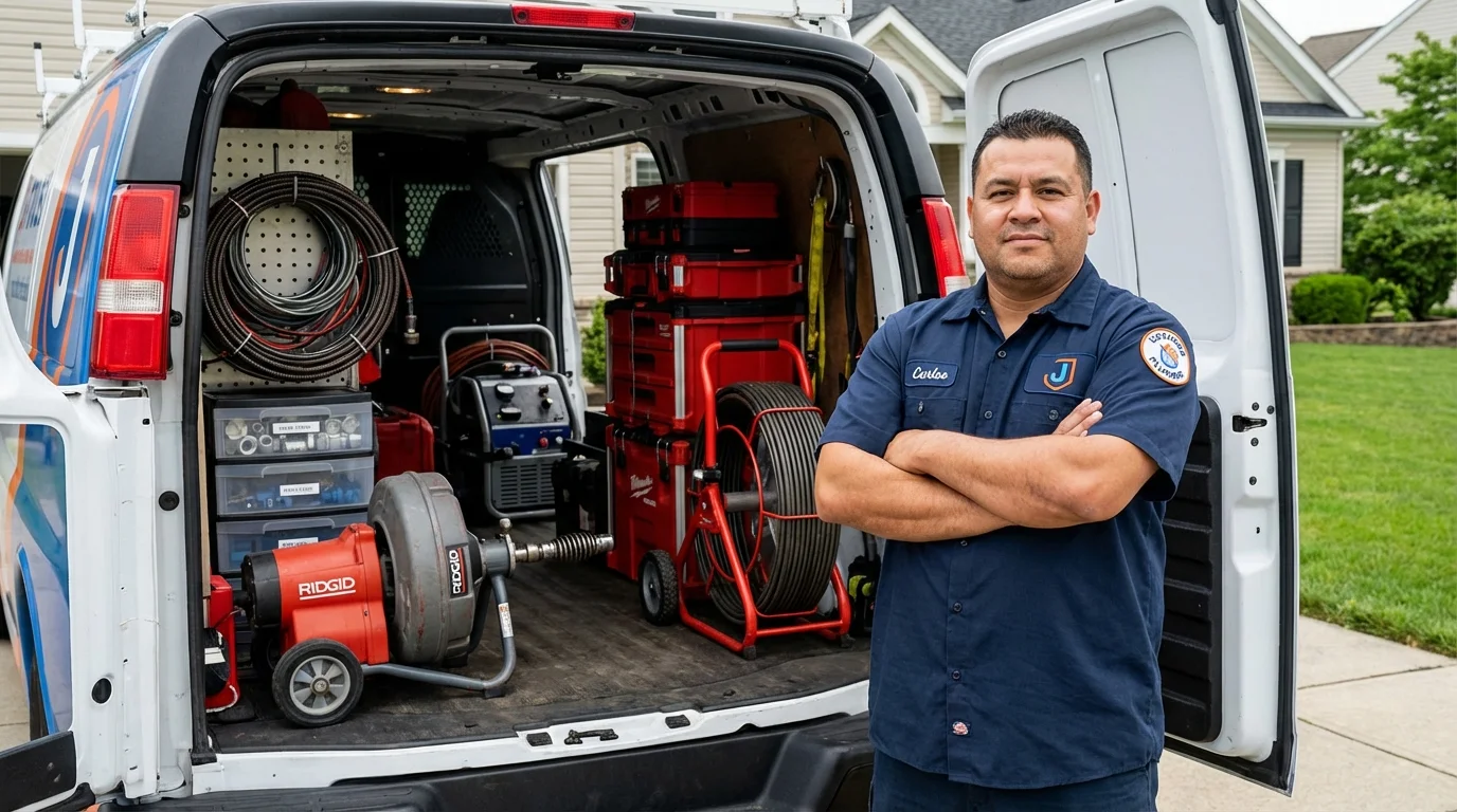 Professional drain cleaning equipment and Johns Plumbing LLC plumber in Loganville